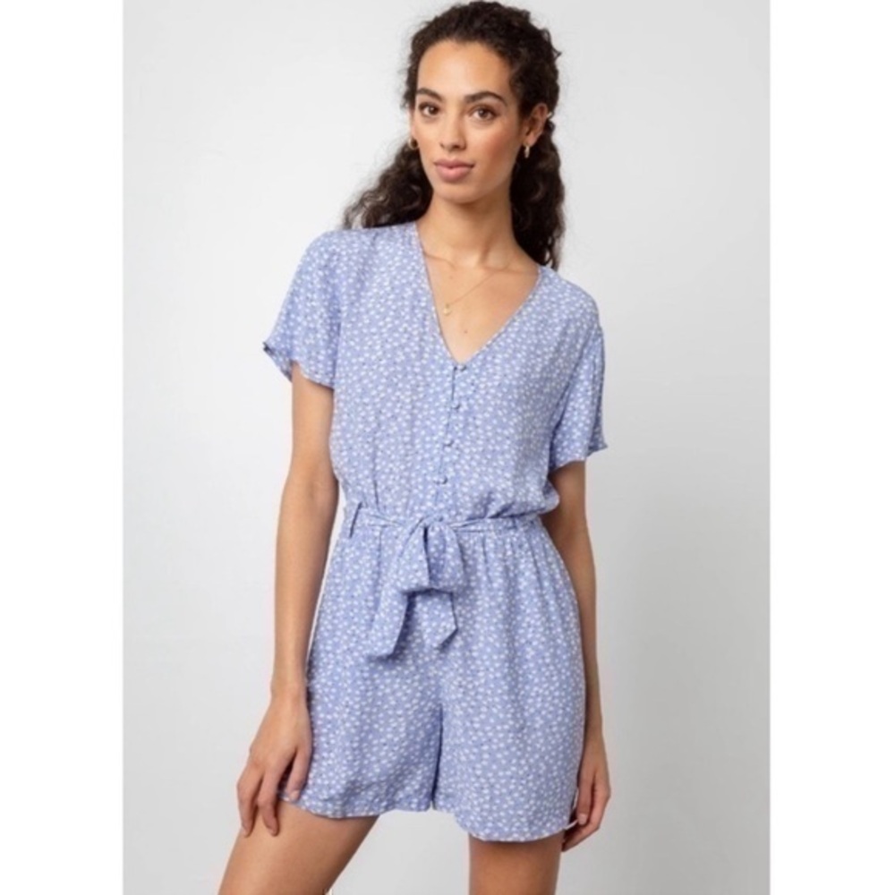 Rails Sophia Romper in Sky Blue Daisies